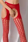 Collants ouverts S006 - Rouge Collants ouverts S006 - Rouge