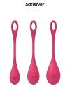 Kit d'entrainement pelvien Yoni Power 1 Rouge - Satisfyer Kit d'entrainement pelvien Yoni Power 1 Rouge - Satisfyer