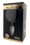 Plug m�tal Fluffy Twist M noir - Alive