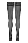 Bas autofixants noir Hold up 3 - Cotelli Legwear Bas autofixants noir Hold up 3 - Cotelli Legwear