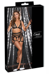 Ensemble Fetish noir en dentelle - Cotelli Bondage